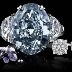 Diamond jewelry including earrings, necklaces, bracelets, and rings.